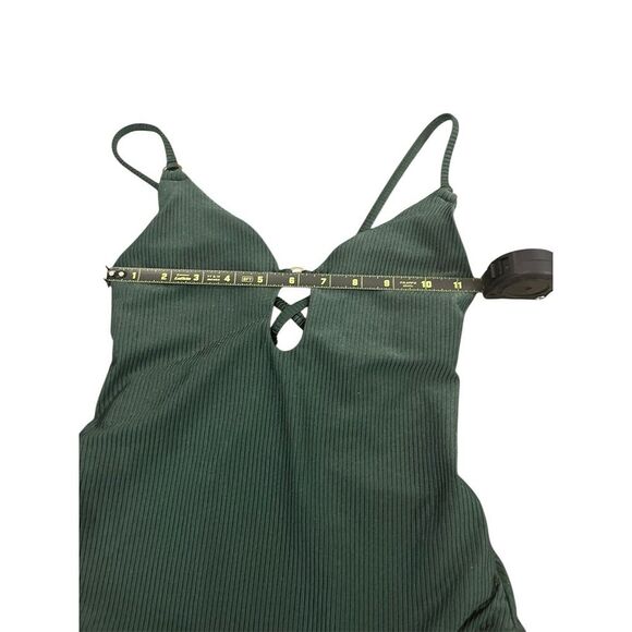 Aerie Women's‎ Green Ribbed One Piece Swimsuit Size S/P Cheeky Fit - Picture 9 of 9